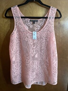 The Limited Peach Lace-Overlay Tank - Bundle for Free Shipping